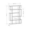 Boekenkast Mito Melamine Sonoma Eiken Antraciet