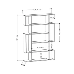 Boekenkast Mito Melamine Wit