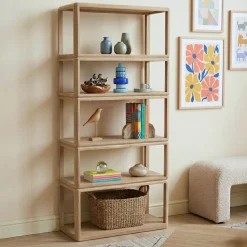 Boekenkast Noëlle 200cm Naturel - Giga Meubel