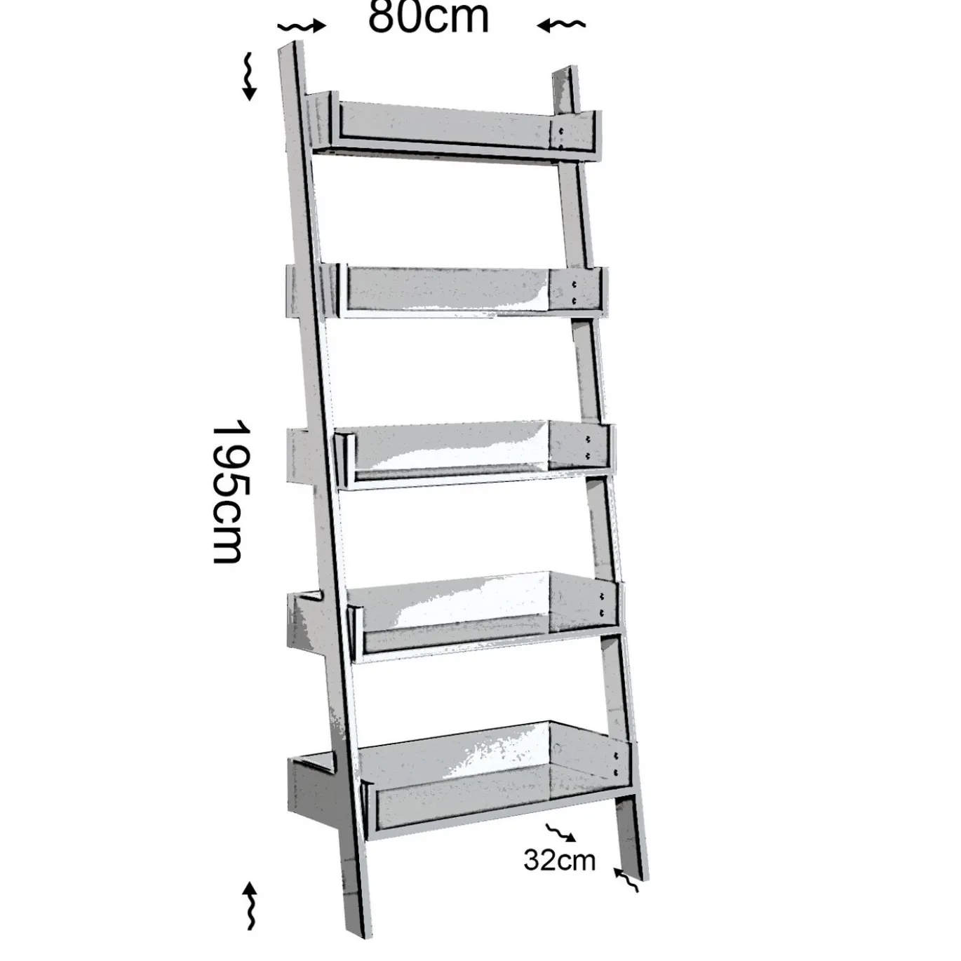 Boekenkast Only Melamine Donker Eiken