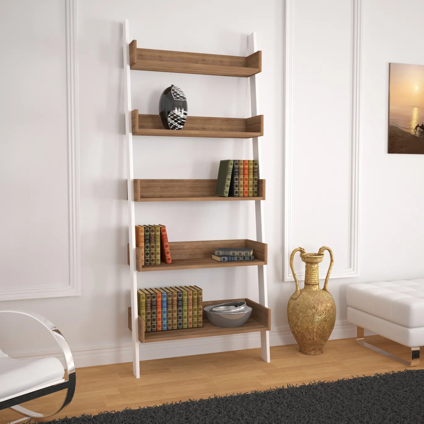 Boekenkast Only Melamine Donker Eiken