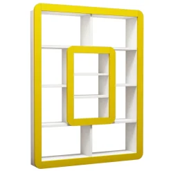 Boekenkast Orkide Geel/Wit 140cm