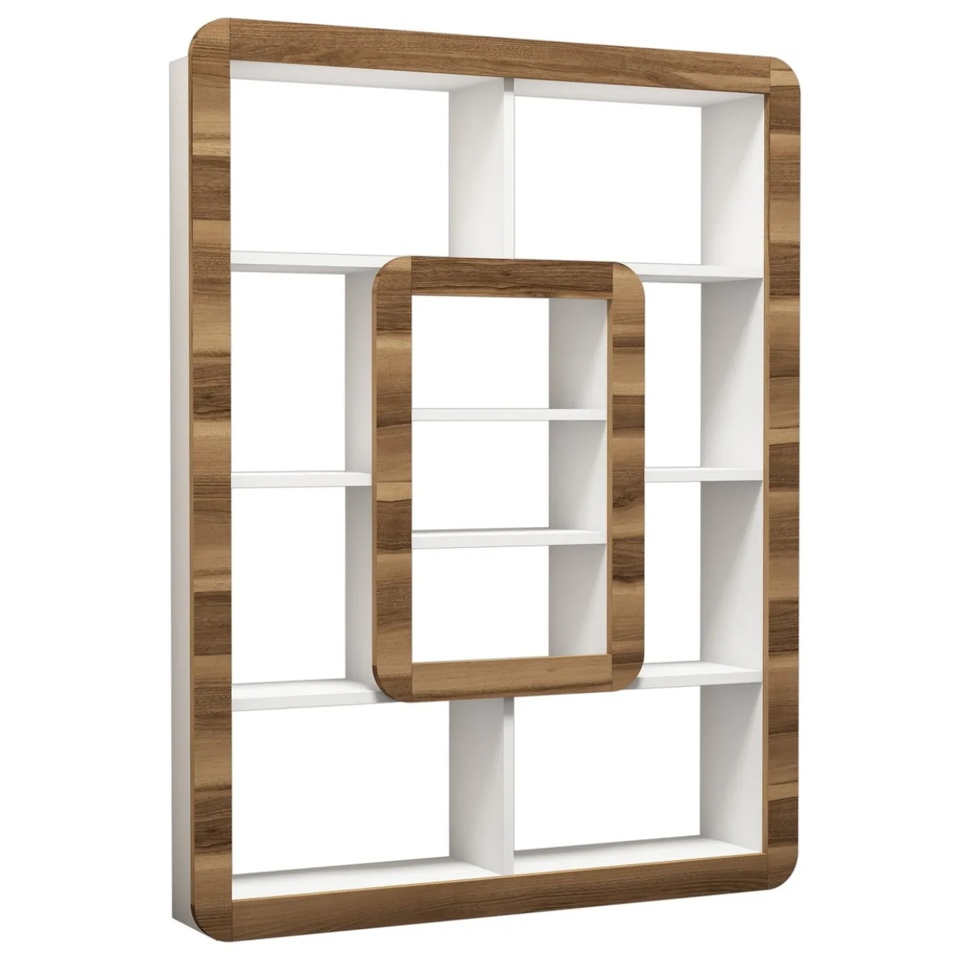 Boekenkast Orkide Walnoot/Wit 140cm