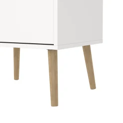 Boekenkast Oslo Wit/Naturel 1-deurs + 2-lades - Giga Living