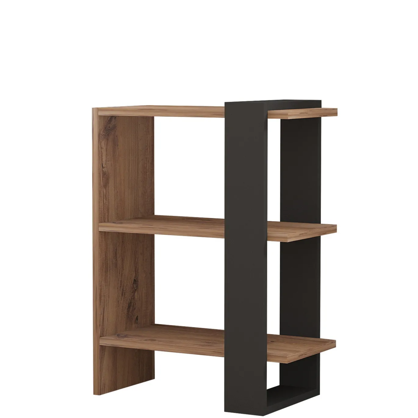 Boekenkast Ova Bruin/Antraciet 70cm