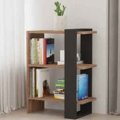 Boekenkast Ova Bruin/Antraciet 70cm
