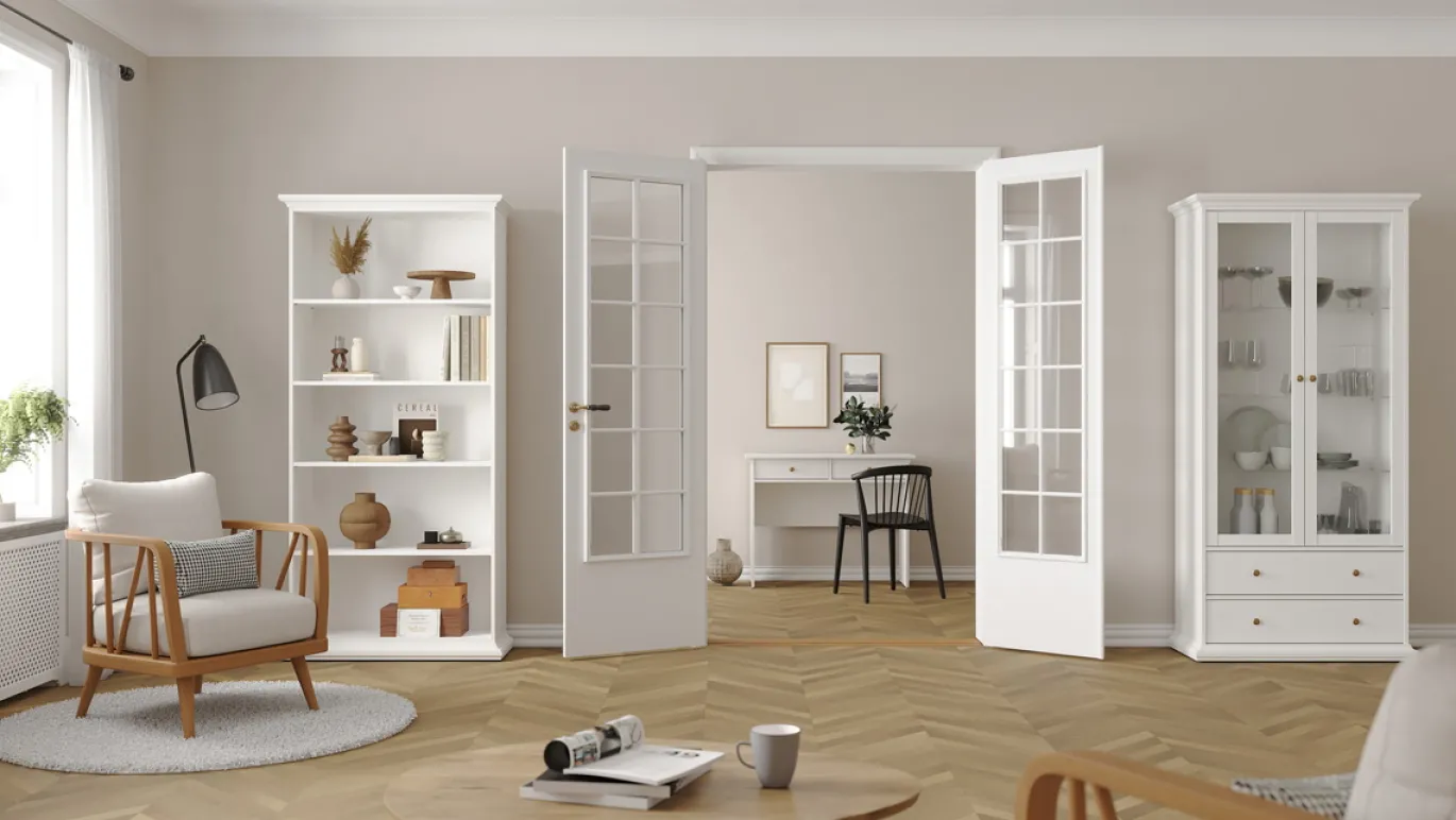 Boekenkast Paris Wit - Giga Living