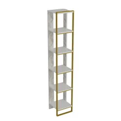 Boekenkast Polka Melamine Goud Wit