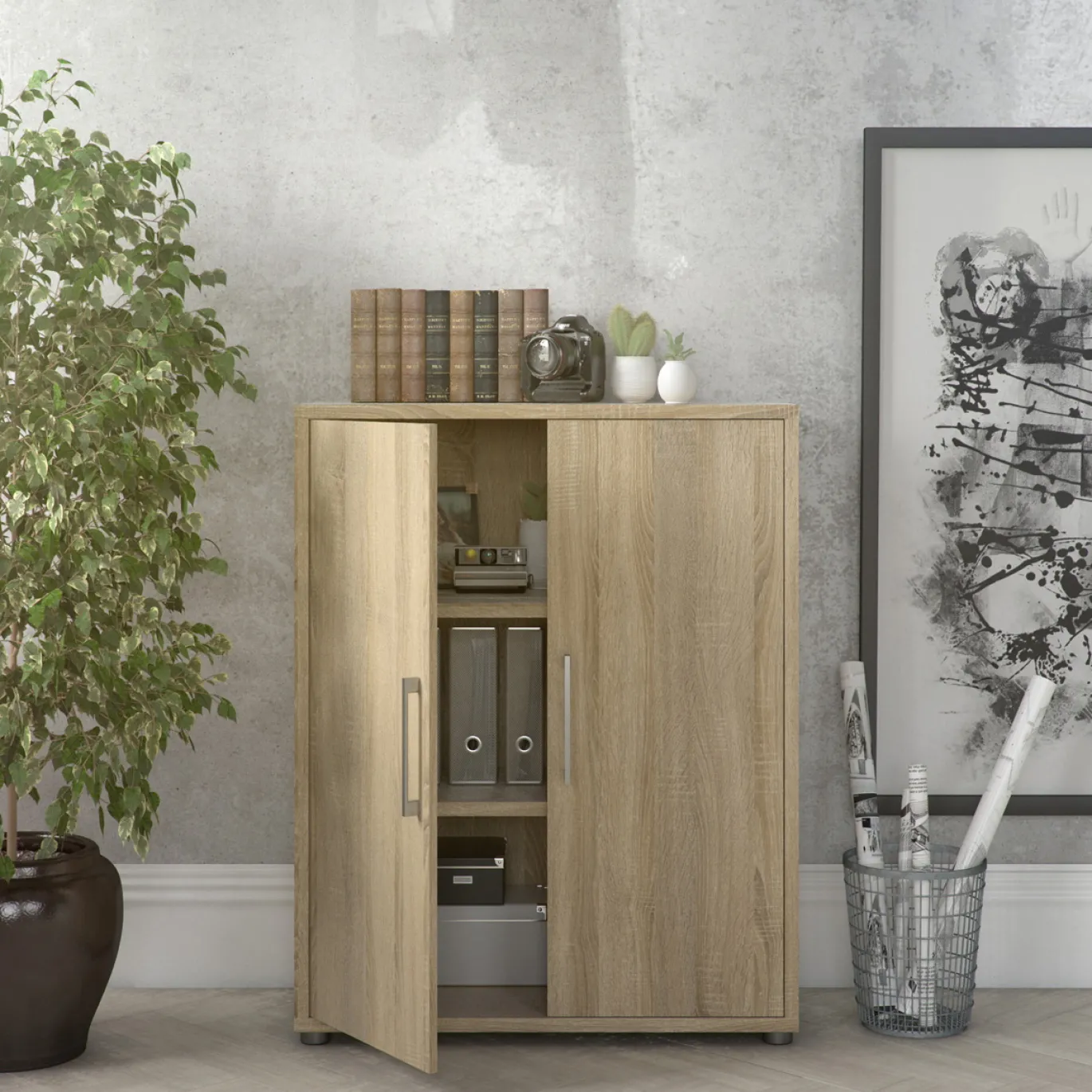 Boekenkast Prima Dicht Naturel - Giga Living