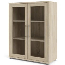 Boekenkast Prima Naturel Met Glas - Giga Living