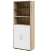 Boekenkast Prima Naturel/wit 89x221cm - Giga Living