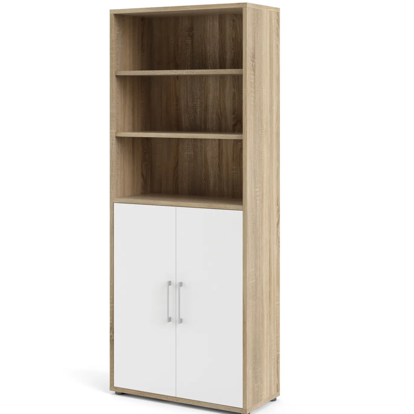 Boekenkast Prima Naturel/wit 89x221cm - Giga Living