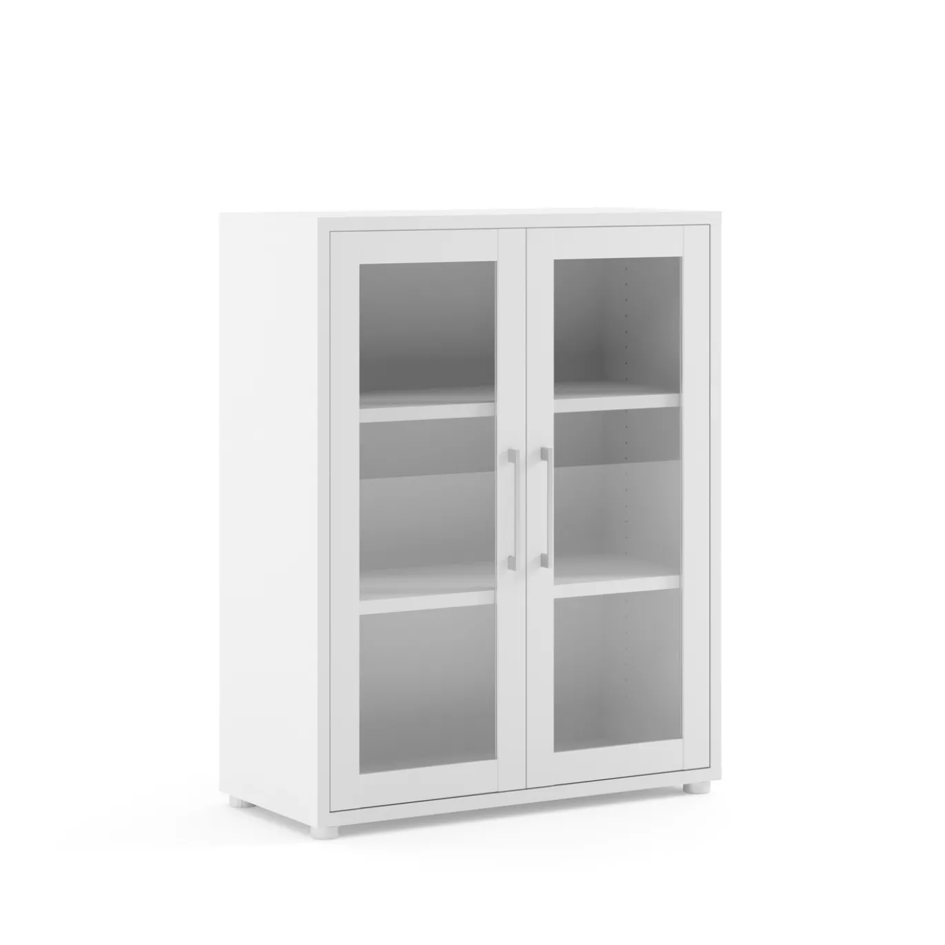 Boekenkast Prima Wit Met Glas - Giga Living