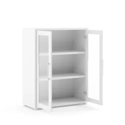 Boekenkast Prima Wit Met Glas - Giga Living