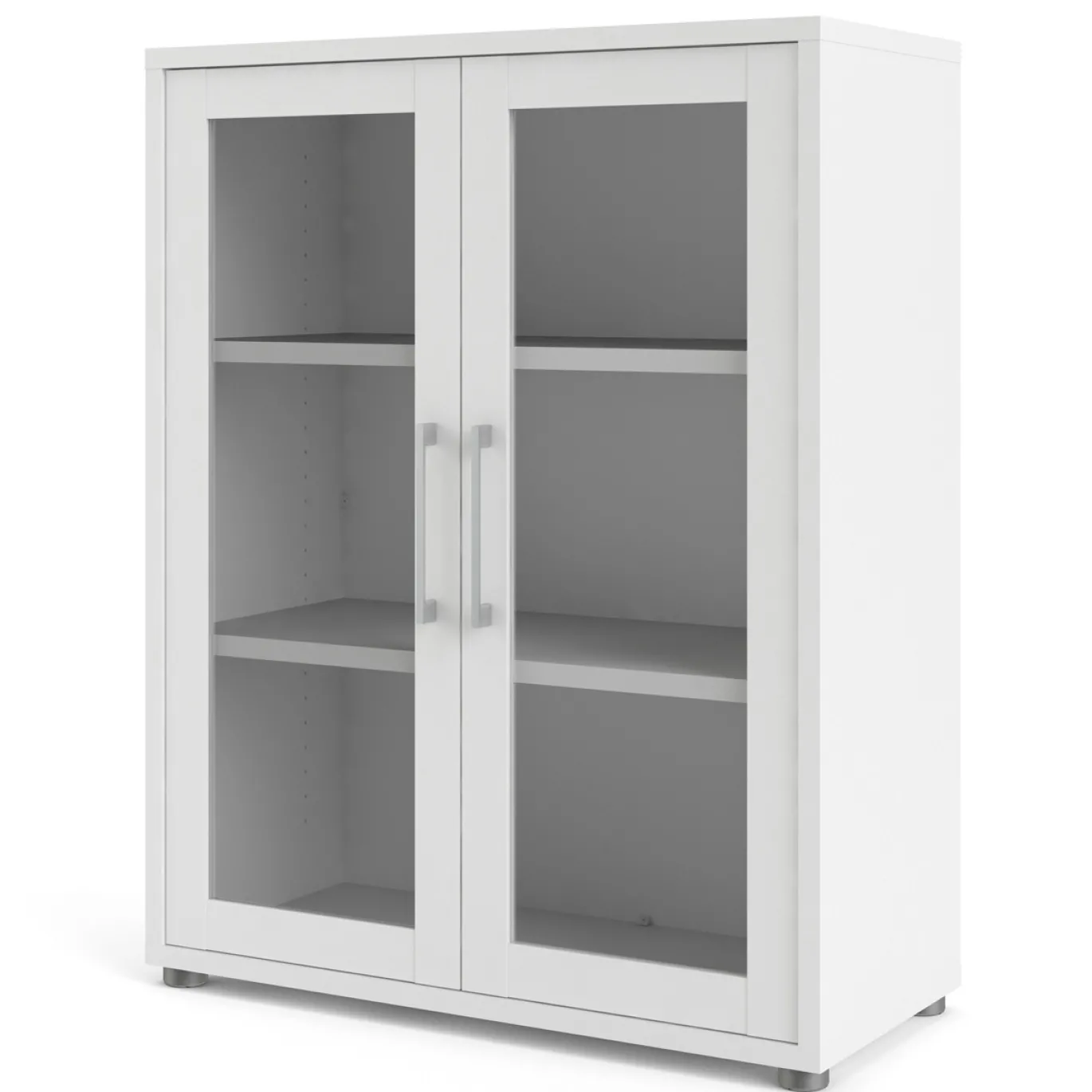 Boekenkast Prima Wit Met Glas - Giga Living