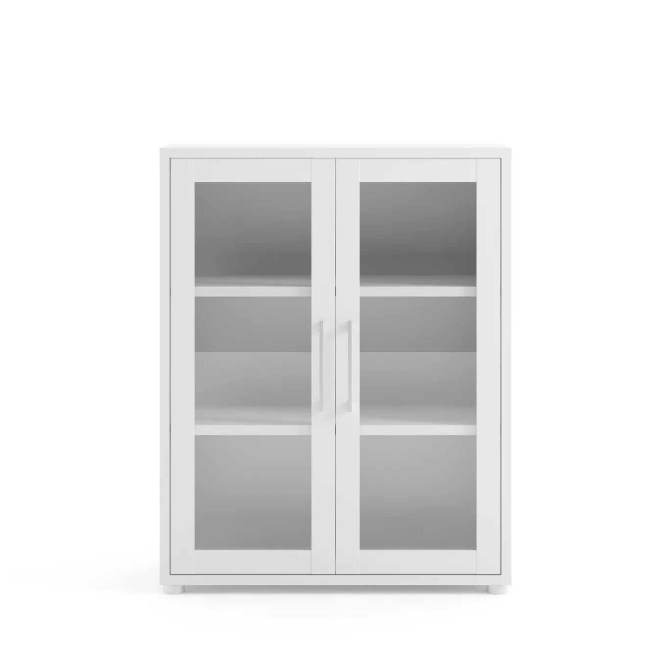 Boekenkast Prima Wit Met Glas - Giga Living
