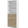 Boekenkast Prima Wit/Naturel 89x221cm - Giga Living