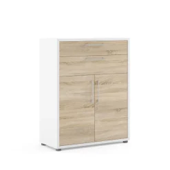 Boekenkast Prima Wit/Naturel - Giga Living