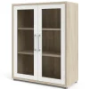 Boekenkast Prima Wit/Naturel Met Glas - Giga Living