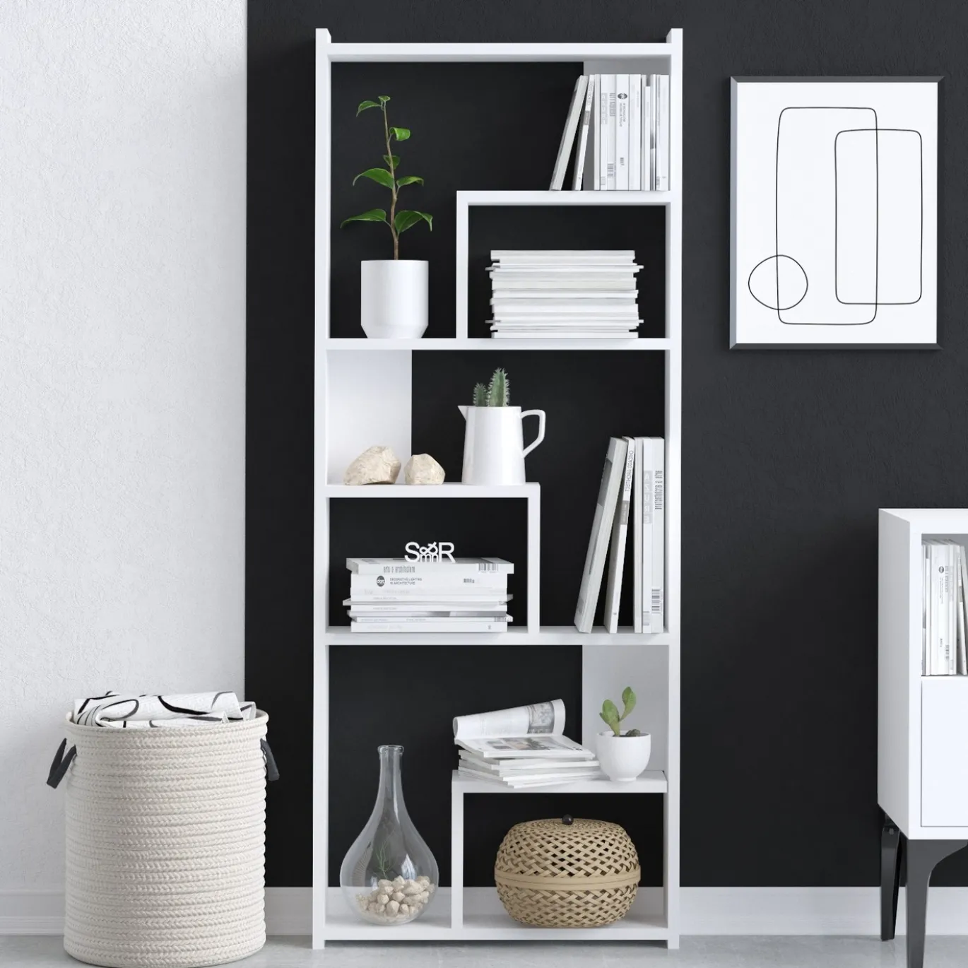Boekenkast Prins Wit 150cm