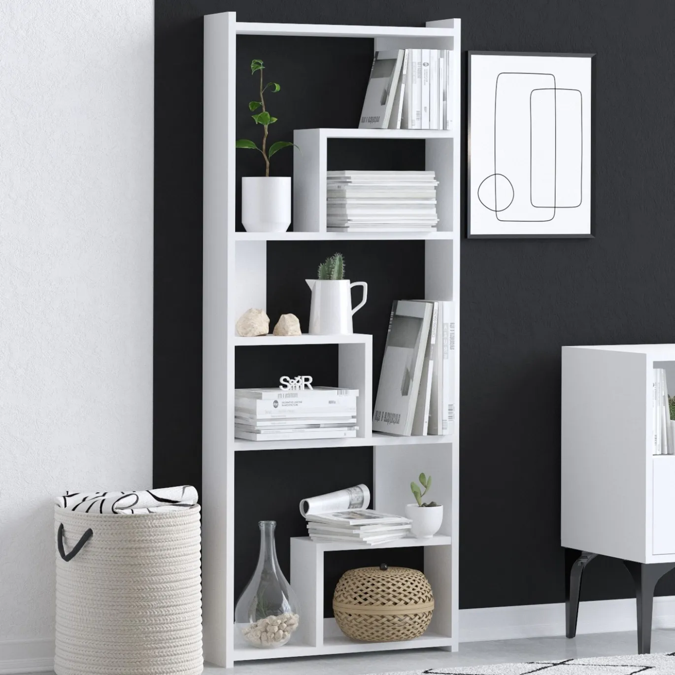 Boekenkast Prins Wit 150cm