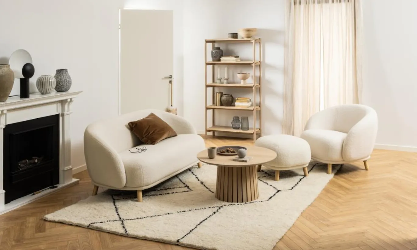 Boekenkast Ronna Eikenfineer Wit 160cm - Giga Living