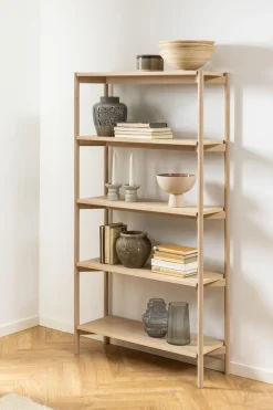 Boekenkast Ronna Eikenfineer Wit 160cm - Giga Living