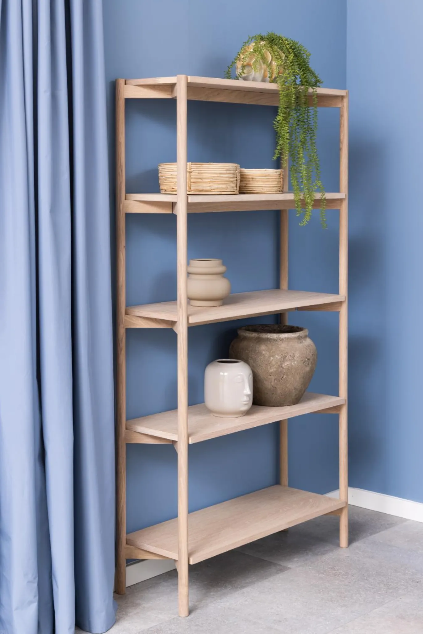 Boekenkast Ronna Eikenfineer Wit 160cm - Giga Living
