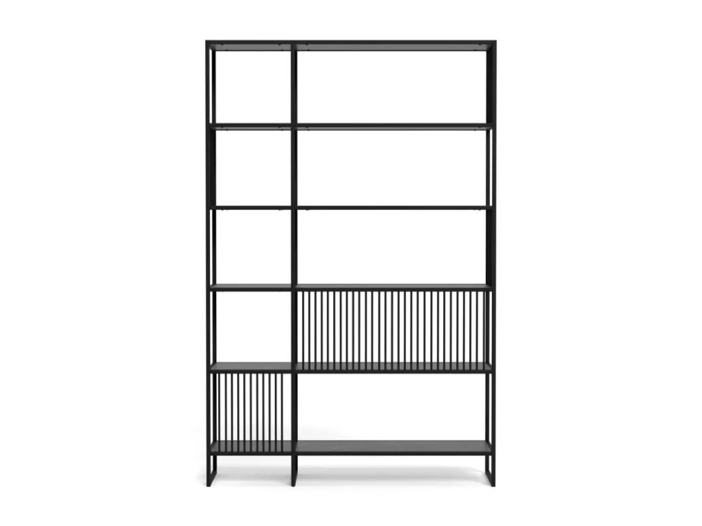 Boekenkast Selva Zwart 185x120cm - Giga Living
