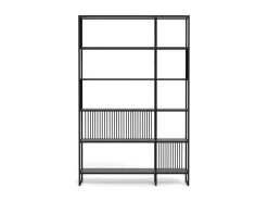 Boekenkast Selva Zwart 185x120cm - Giga Living