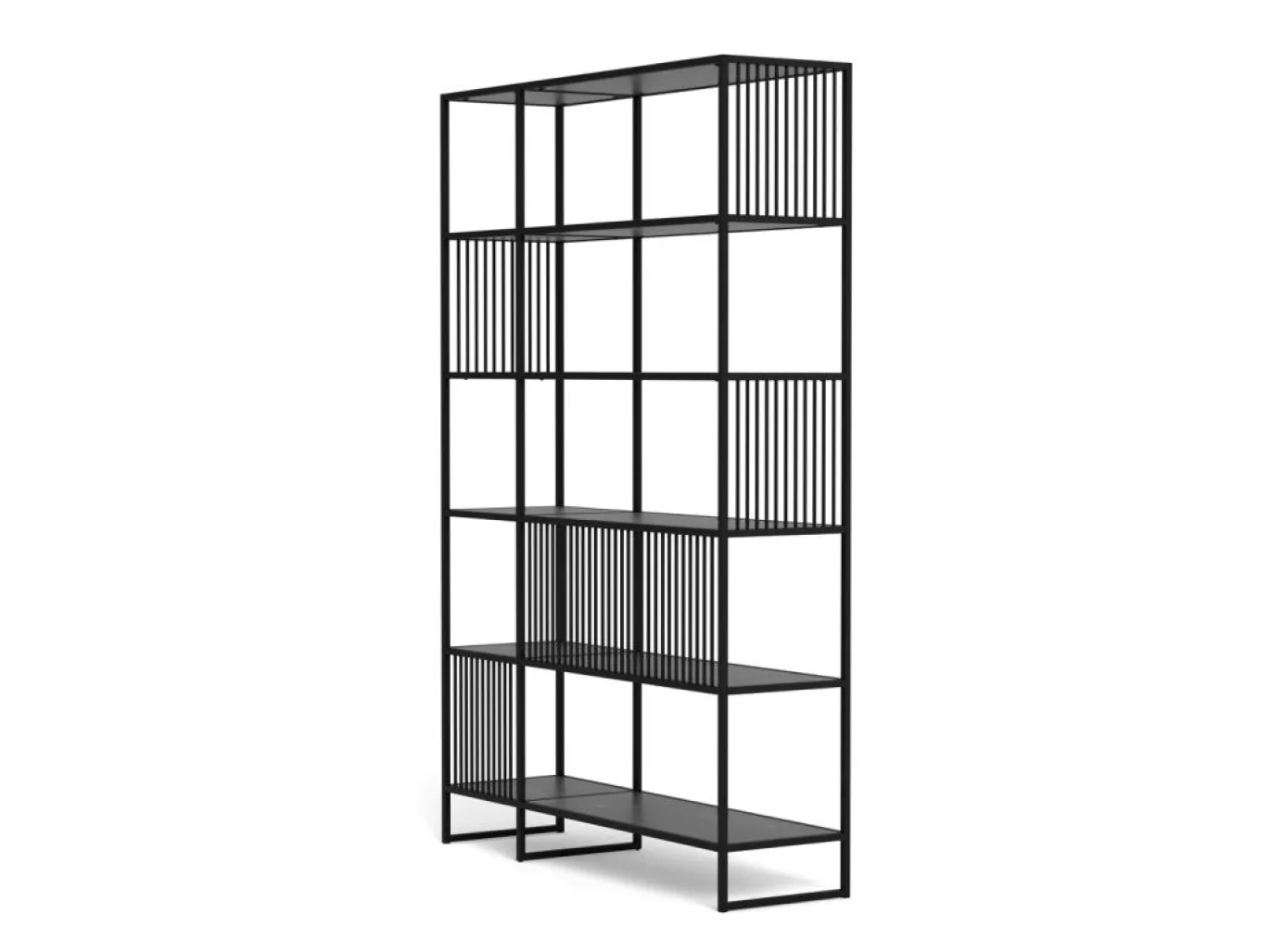 Boekenkast Selva Zwart 185x120cm - Giga Living