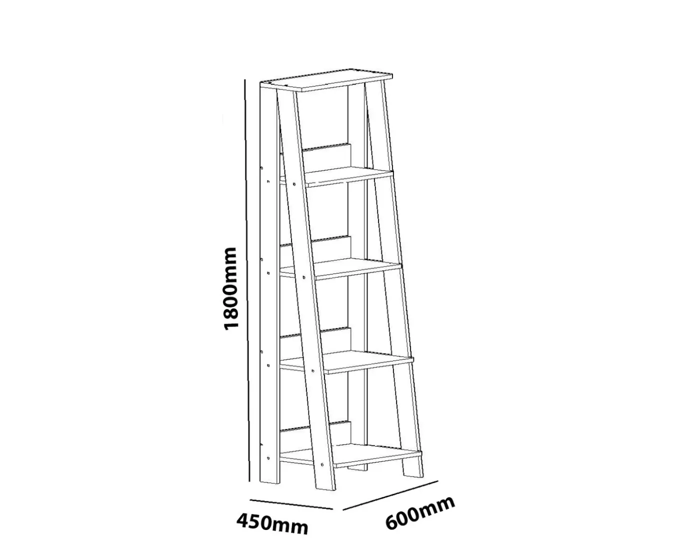 Boekenkast Setre Wit 180cm