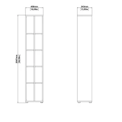Boekenkast Sign Jackson A Hickory Matgrijs 41x205cm - Giga Living