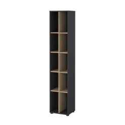 Boekenkast Sign Jackson A Hickory Matgrijs 41x205cm - Giga Living