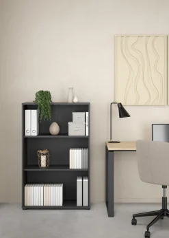 Boekenkast Sign Matgrijs 124cm - Giga Living