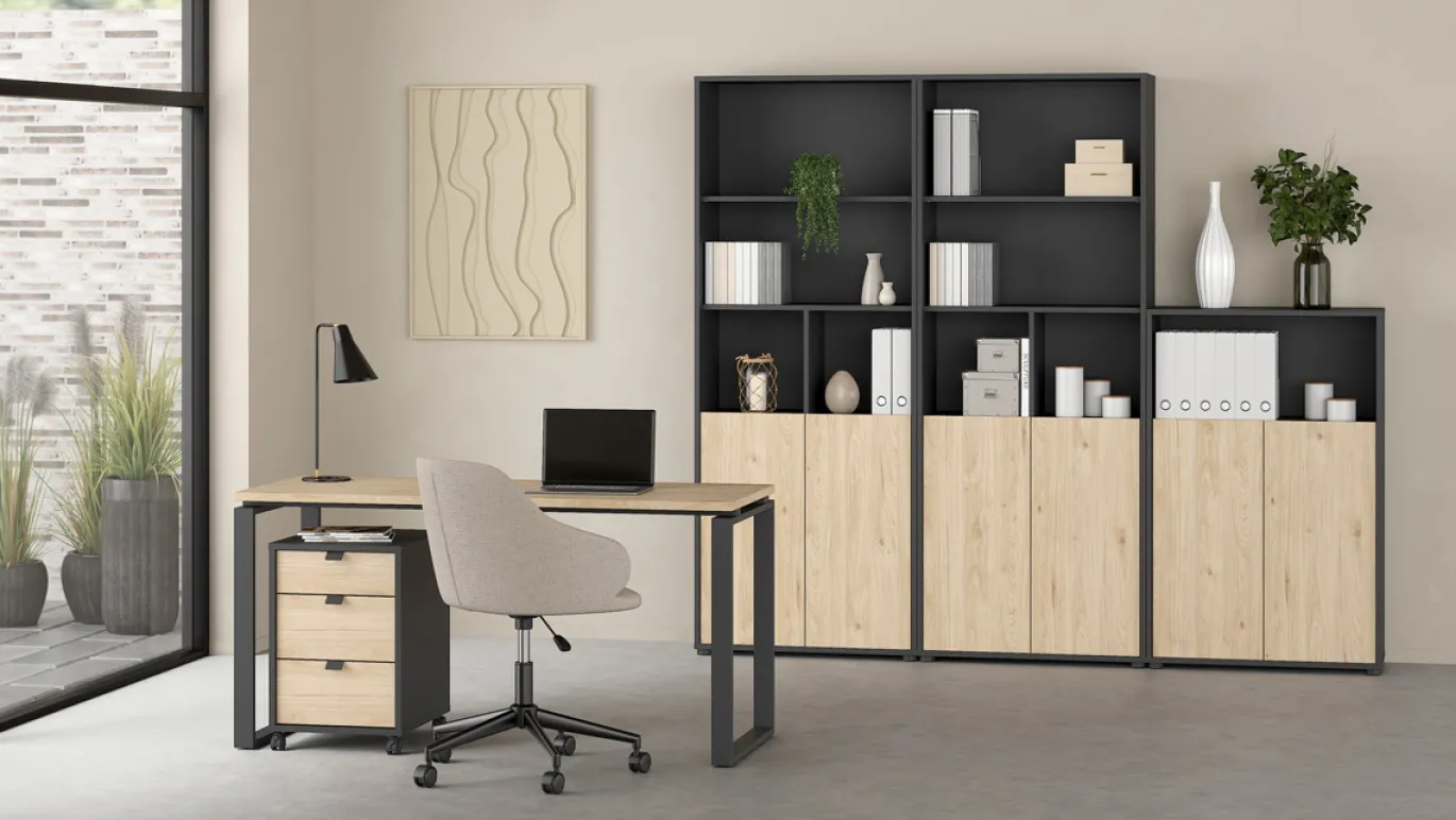 Boekenkast Sign Matgrijs 124cm - Giga Living