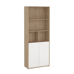 Boekenkast Sign Wit Jackson Hickory 2-deurs 205cm - Giga Living