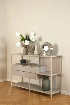 Boekenkast Varven Melamine Grijs Met Lades 114cm - Giga Living