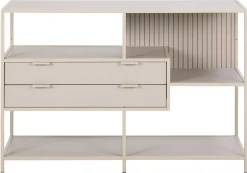 Boekenkast Varven Melamine Grijs Met Lades 114cm - Giga Living
