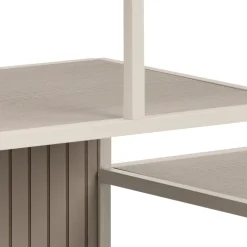 Boekenkast Varven Melamine Grijs Open 114cm - Giga Living
