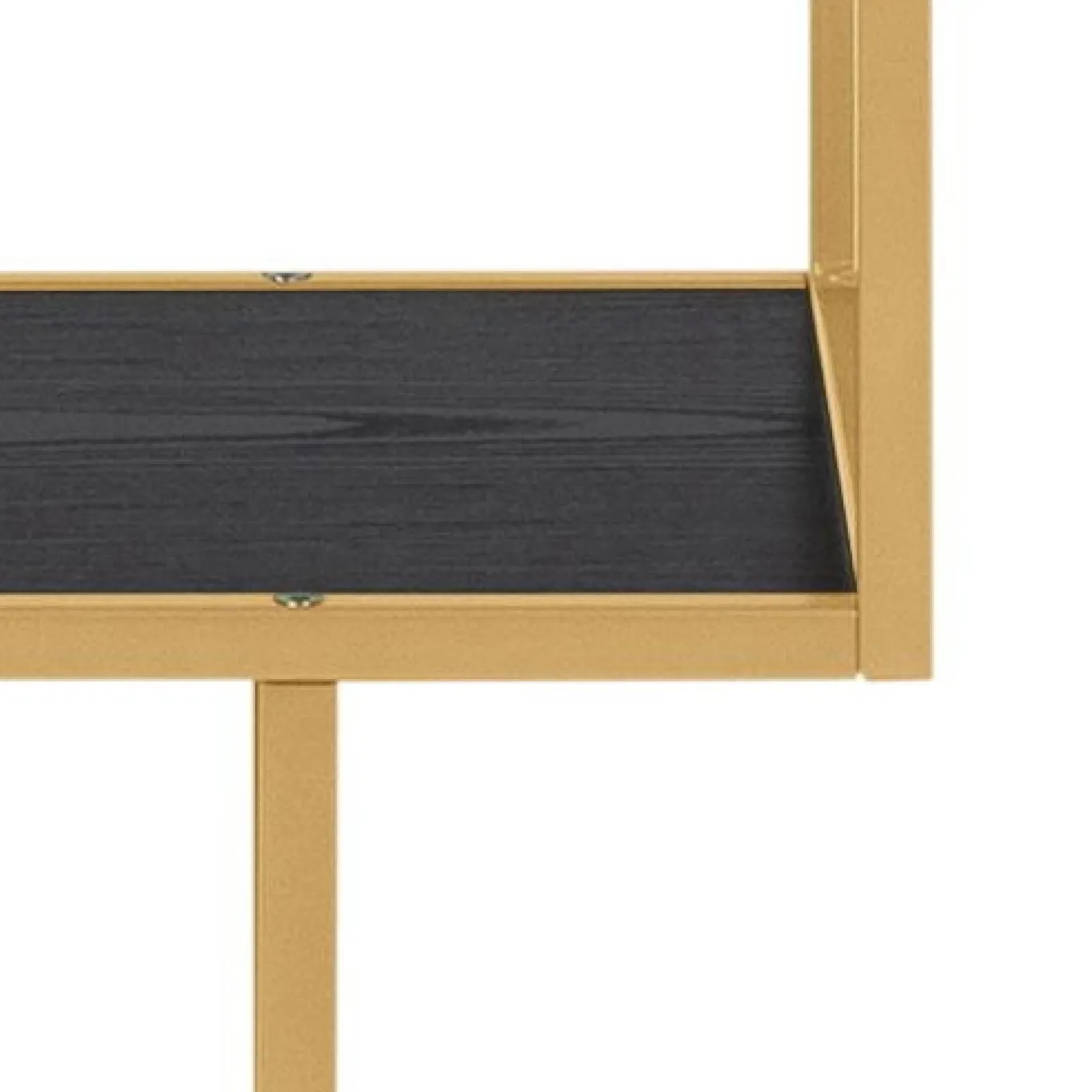 Boekenkast Varven Melamine Zwart/Goud Ash 185cm - Giga Living