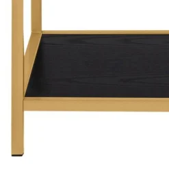 Boekenkast Varven Melamine Zwart/Goud Ash 185cm - Giga Living