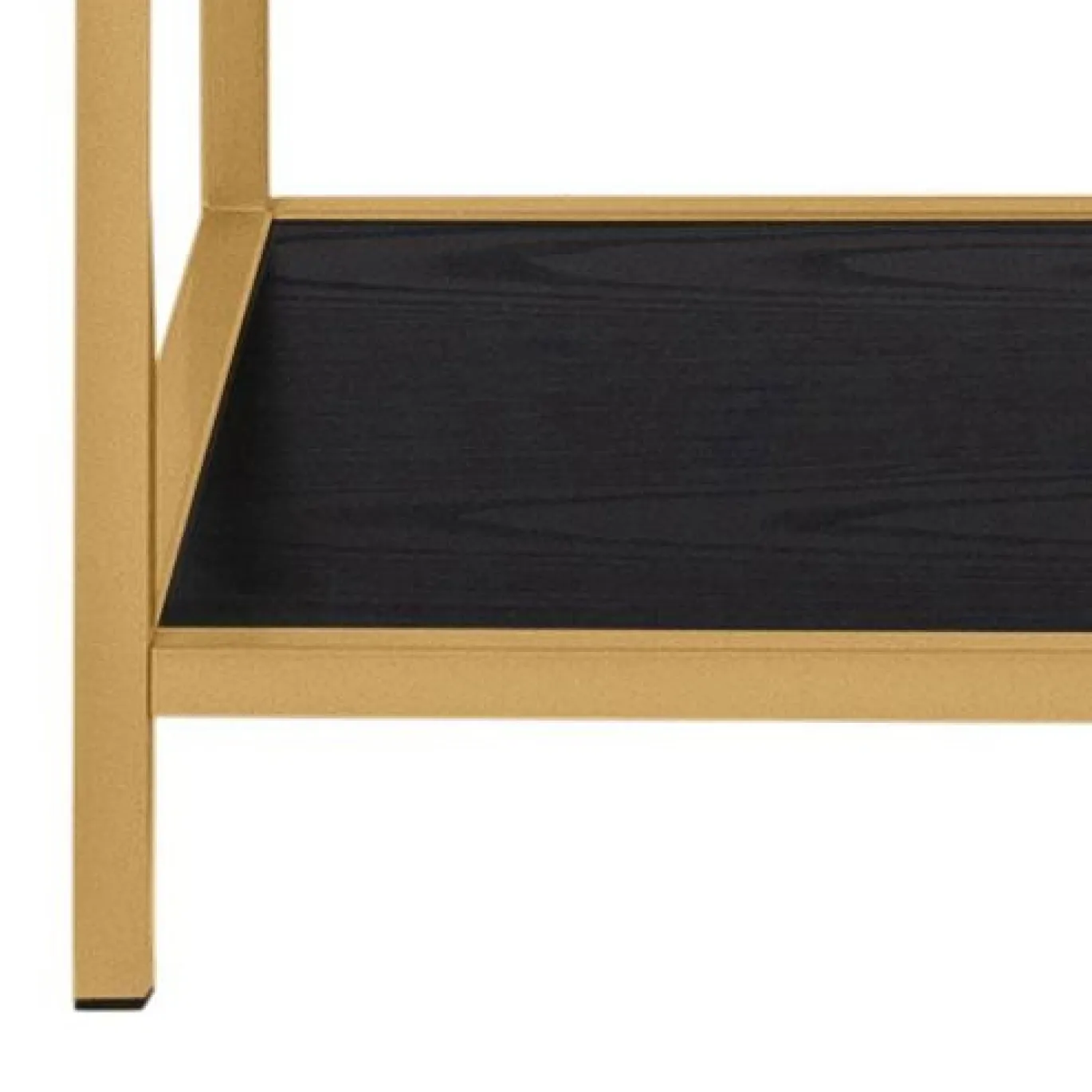Boekenkast Varven Melamine Zwart/Goud Ash 185cm - Giga Living