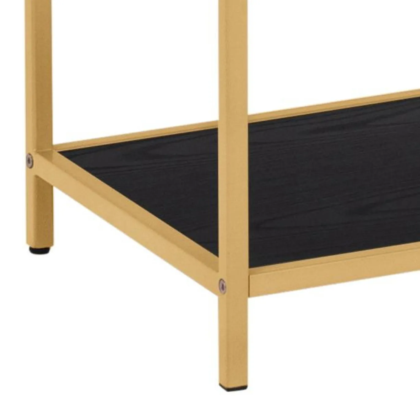 Boekenkast Varven Melamine Zwart/Goud Ash 185cm - Giga Living