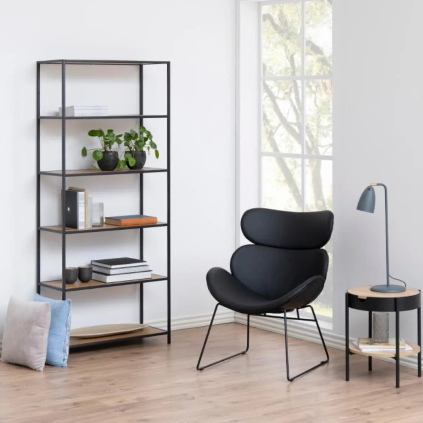 Boekenkast Varven Paper Mat Wild Eiken 185cm - Giga Living