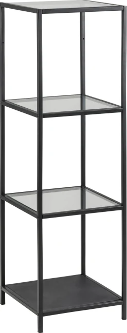 Boekenkast Vayen Glas Zwart 119,5cm - Giga Living