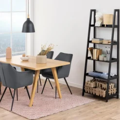 Boekenkast Zoster Mdf Zwart 180cm - Giga Living