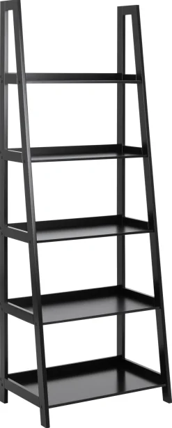 Boekenkast Zoster Mdf Zwart 180cm - Giga Living