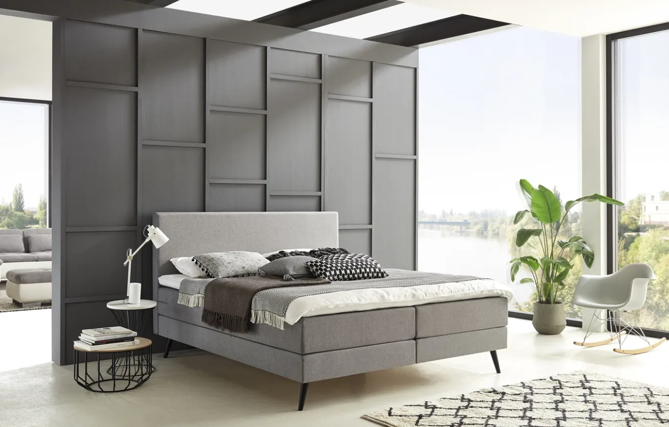 Boxspring Hugo Grey 160x200cm