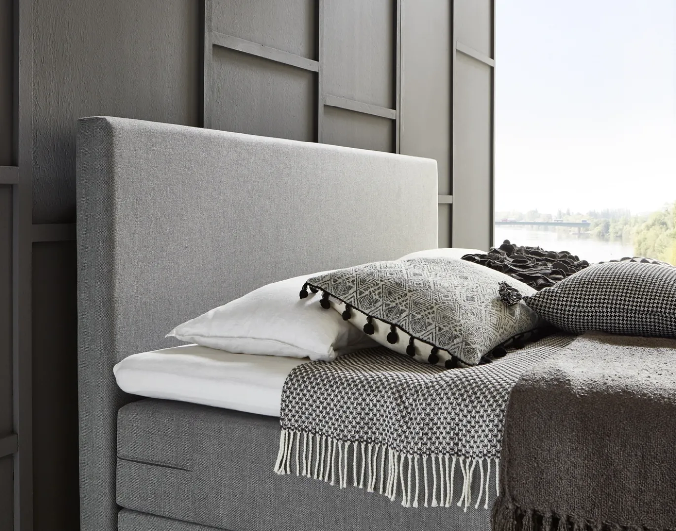 Boxspring Hugo Grey 160x200cm